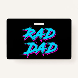 Rad Dad Retro jaren '80 Badge