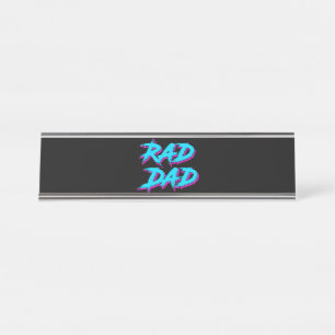Rad Dad Retro jaren '80 Bureau Naambordje