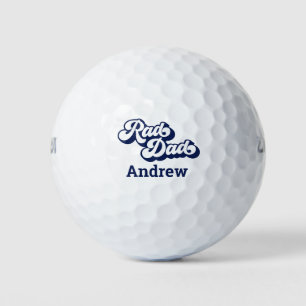 Rad Dad Retro Type Personalized Blue Golf Balls Golfballen