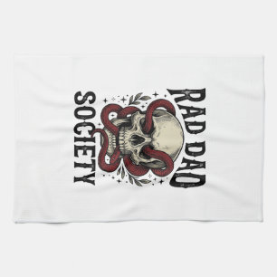 Rad Dad Society Vintage Schedel Slang Shirt Ontwer Theedoek