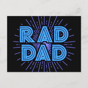 Rad Dad Typografie Design   Vaderdag Briefkaart