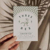 Rad Dinosaurus Drie Rex Jongens Groene Verjaardag Kaart