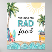 Rad Food Party Sign Poster (Voorkant)