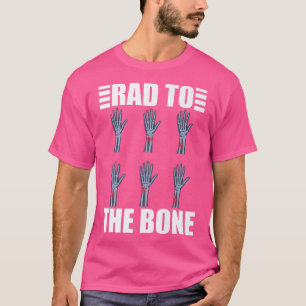 Rad naar de BBT-radiologie die skeleton-handbedien T-shirt