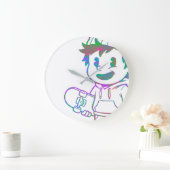 Rad Orange: Skater Boy Retro Grote Klok (Huis)