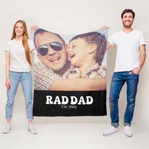 Rad Pa Est. Retro Foto Fleece Deken