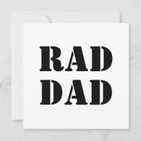 Rad Papa blanc & noir carte de typographie moderne
