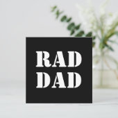 Rad Papa noir & blanc typographie moderne carte co (Debout devant)