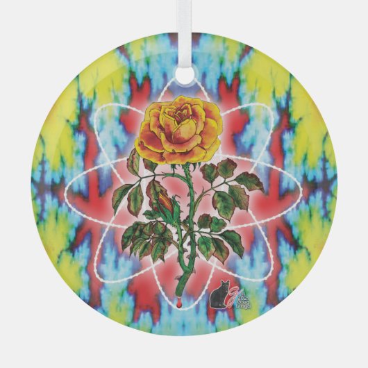 Rad Rad Roos Glas Ornament (Voorkant)