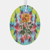 Rad Rad Roos Glas Ornament (Voorkant Rechts)