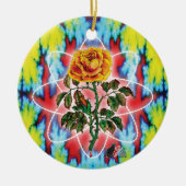 Rad Rad Roos Keramisch Ornament (Voorkant)