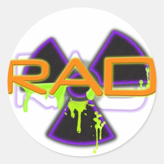 Rad Ronde Sticker (Voorkant)