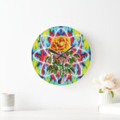 RAD Rozen wandklok Grote Klok (Huis)