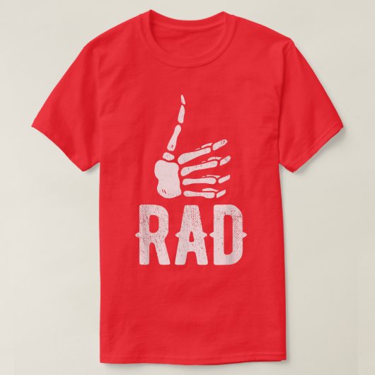 Rad Skeleton Thumb Radiologist T-shirt (Design voorkant)
