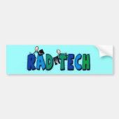 Rad-tech met design voor stekkers en rays bumpersticker (Voorkant)