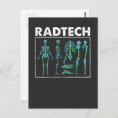 Rad Tech Skeleton Xray Botten Radiologie Technicus Briefkaart (Voorkant / Achterkant)