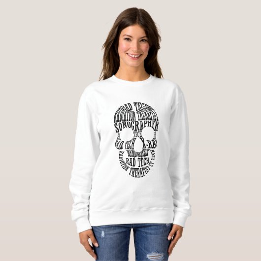 Rad Tech Skull Technoloog Xray Radiology Tech Trui (Voorkant volledig)