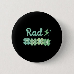Rad Tech St Patricks Day Xray Ierse Lucky Radiolog Ronde Button 5,7 Cm