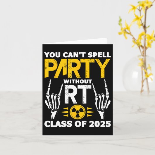 Rad Tech Student RT CL van 2025 Radiologie Afstude Kaart (Gele Bloem)