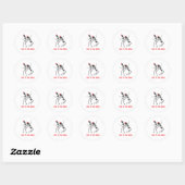Rad To the Bone (squelettes) Stickers Classic Roun (Feuille)