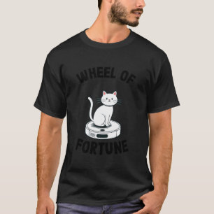 Rad van Fortuin Kat Grap Robot Stofzuiger Kat T-shirt