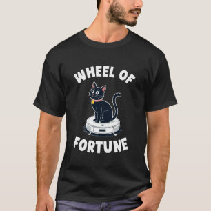 Rad van Fortuin Kat Grap Robot Stofzuiger Kat T-shirt