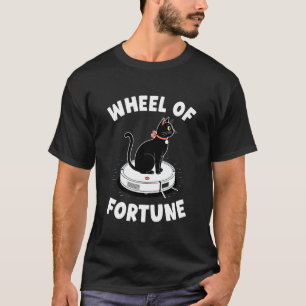 Rad van Fortuin Kat Grap Robot Stofzuiger Kat T-shirt
