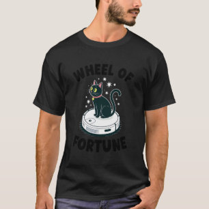 Rad van Fortuin Kat Op Robot Stofzuiger Kat 2 T-shirt