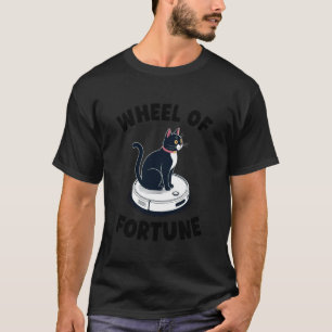 Rad van Fortuin Kat Op Robot Stofzuiger Kat 3 T-shirt
