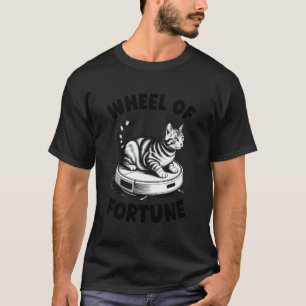 Rad van Fortuin Kat Op Robot Stofzuiger Kat 3 T-shirt