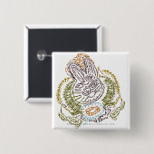 RADAGAST™-borduurwerk Vierkante Button 5,1 Cm (Voorkant /achterkant)