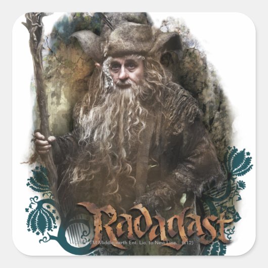 RADAGAST™ met naam Vierkante Sticker (Voorkant)