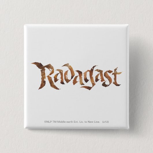 RADAGAST™-naam gestructureerd Vierkante Button 5,1 Cm (Voorkant)