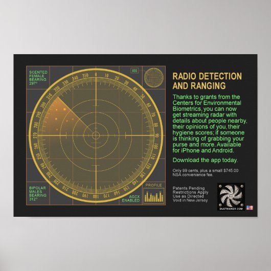 RADAR APP POSTER (Voorkant)