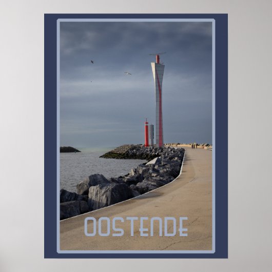 Radar Tower, Oostende Habour, België Poster (Voorkant)