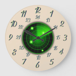 Radarnabijheid met militaire tijd grote klok