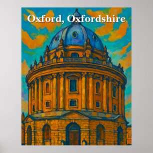 Radcliffe Camera in Oxford Gouache Schilderen Poster