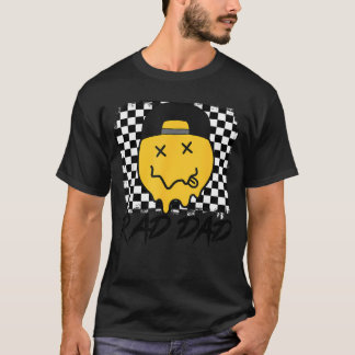 Radde papa grappig geruit Vaderdag glimlach T-shirt
