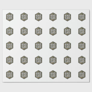 Radde Vader Camo Zeshoek Vintage Gravure Ontwerp_1 Cadeaupapier