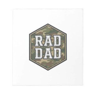 Radde Vader Camo Zeshoek Vintage Gravure Ontwerp_1 Notitieblok