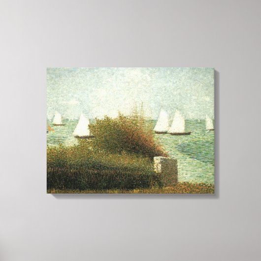 Rade de Grandcamp, door Georges Seurat, kunst Canvas Afdruk (Voorkant)