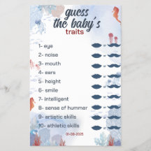 raden de baby Game Onder het Zee Baby shower