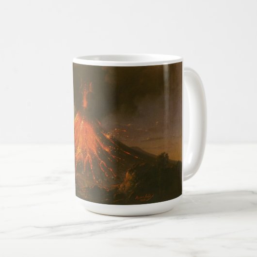 Raden Saleh® koffiemok "Mount Merapi op Java" (Voorkant rechts)