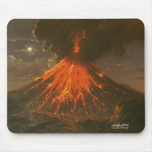 Raden Saleh® Muismat "Mount Merapi on Java" (Voorkant)