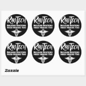 Radetech omdat artsen ook helden nodig hebben ronde sticker (Vel)