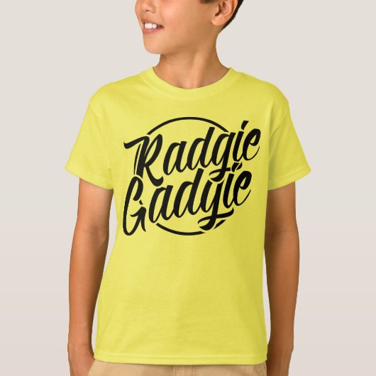 Radgie Gadgie Newcastle Geordie Dialect T-shirt (Voorkant)