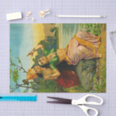 Radha Bilas door Raja Ravi Varma Tissuepapier (Craft)