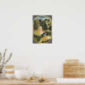 Radha en Krishna die in een grove lopen Poster (Keuken)