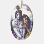 Radha en Krishna Keramisch Ornament (Links)