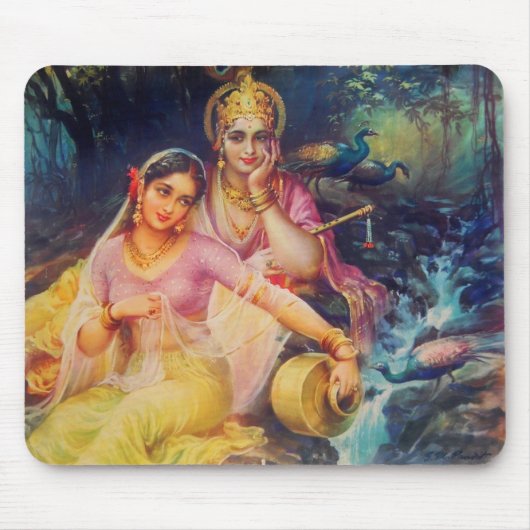 Radha en Krishna mousepad Muismat (Voorkant)